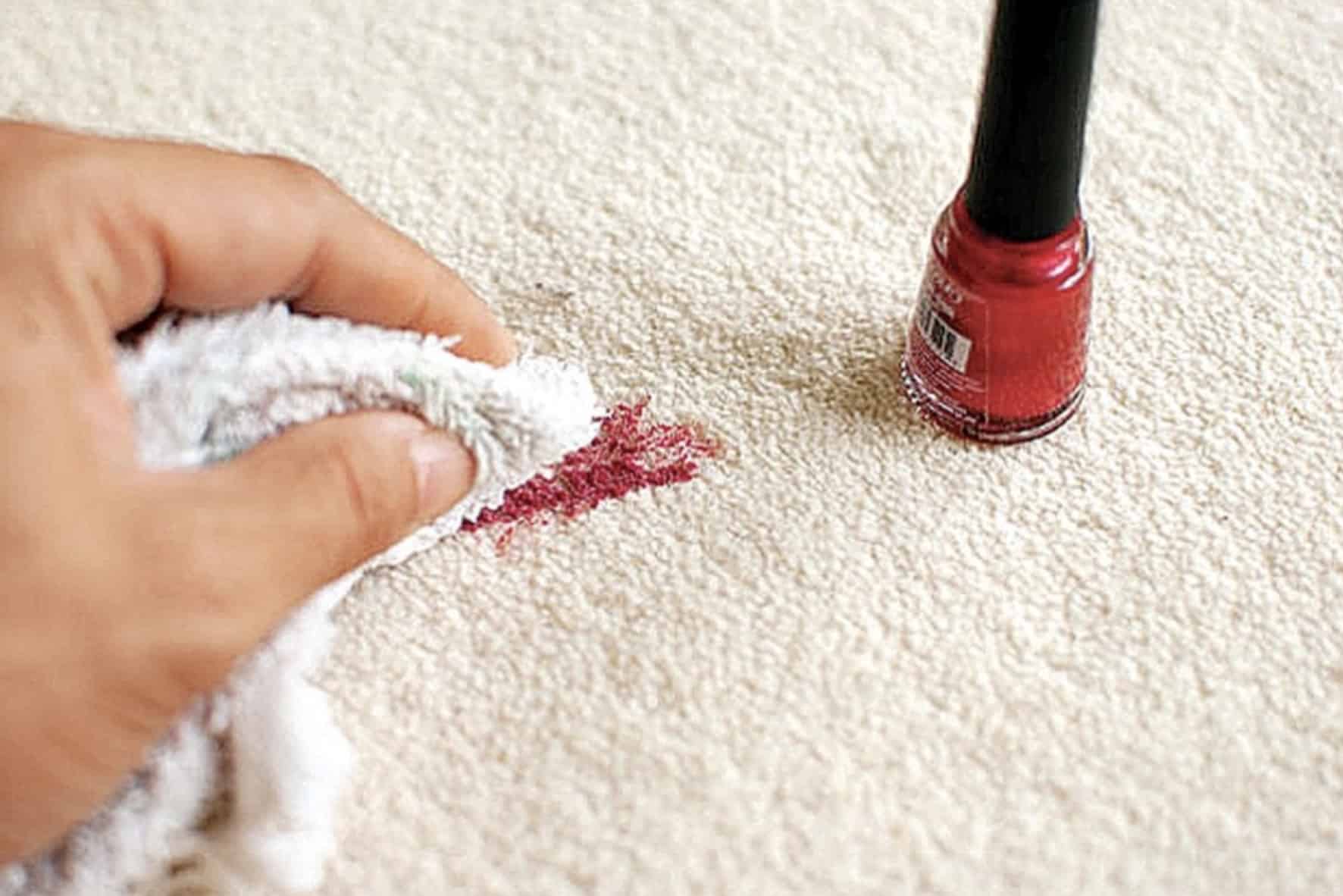 tips to remove nail polish from carpet more easily